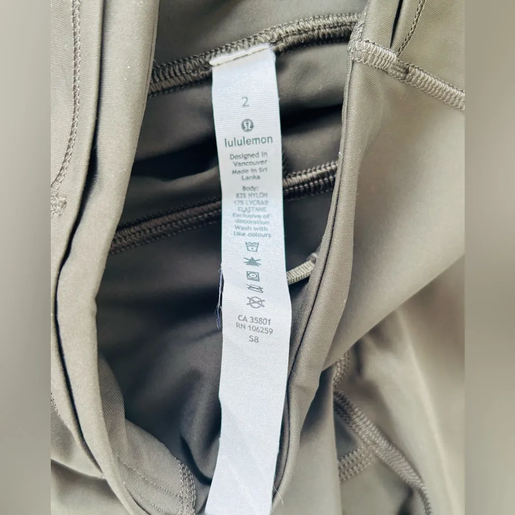 Lululemon Fast and Free Tight 28" dark olive size 2 - Image 5