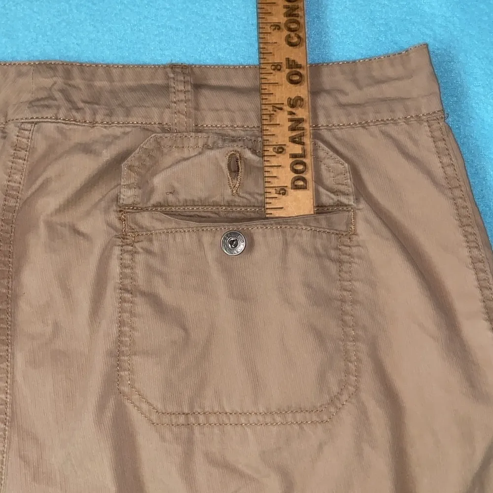 GLORIA VANDERBILT cargo cotton crop pants 9 pockets tan size 14 - Image 15