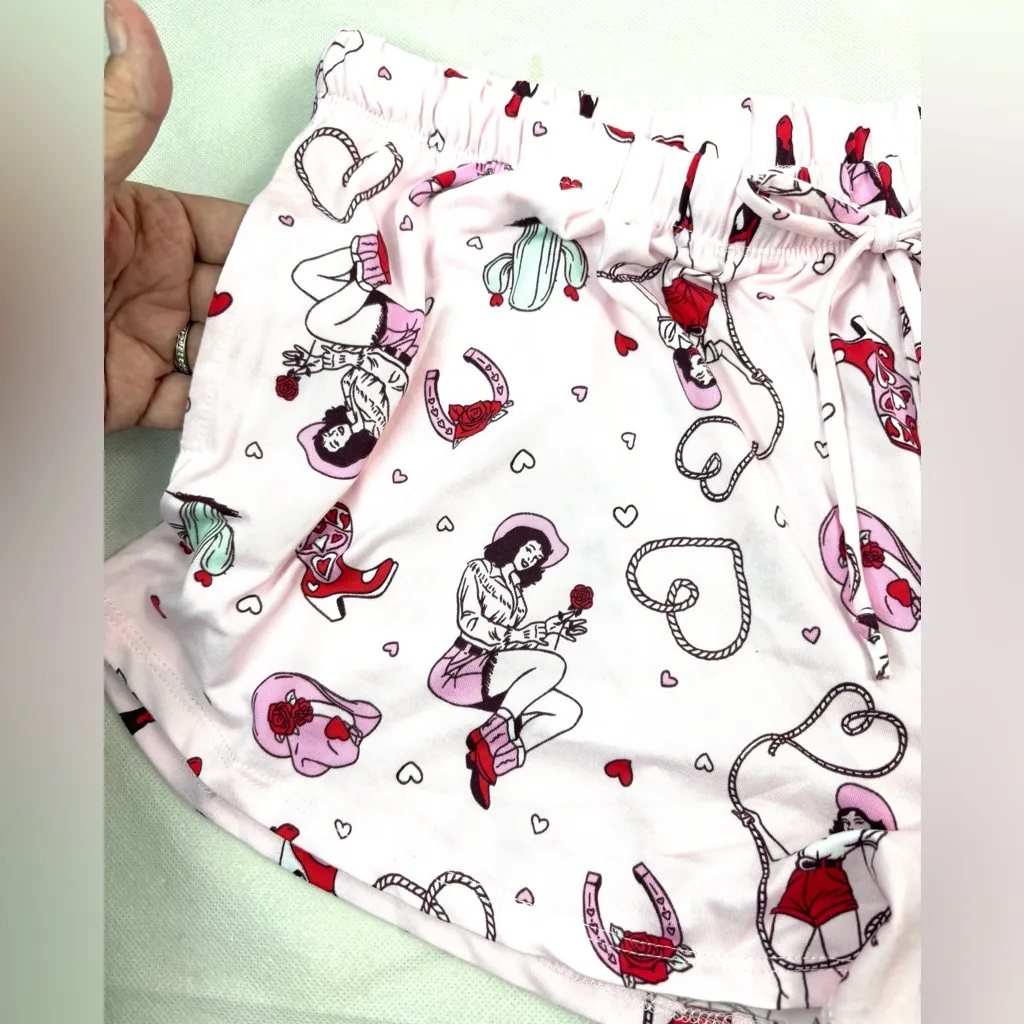 Cowgirl Rodeo XL Pajama Lounge Shorts Pink - Image 5