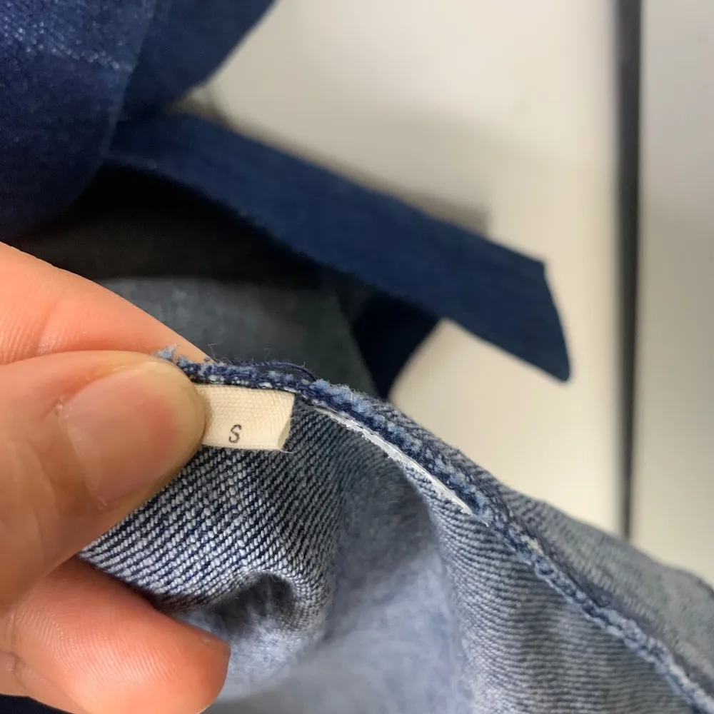 Revolve‎ capulet dark wash denim button front sheath dress size small summer - Image 6