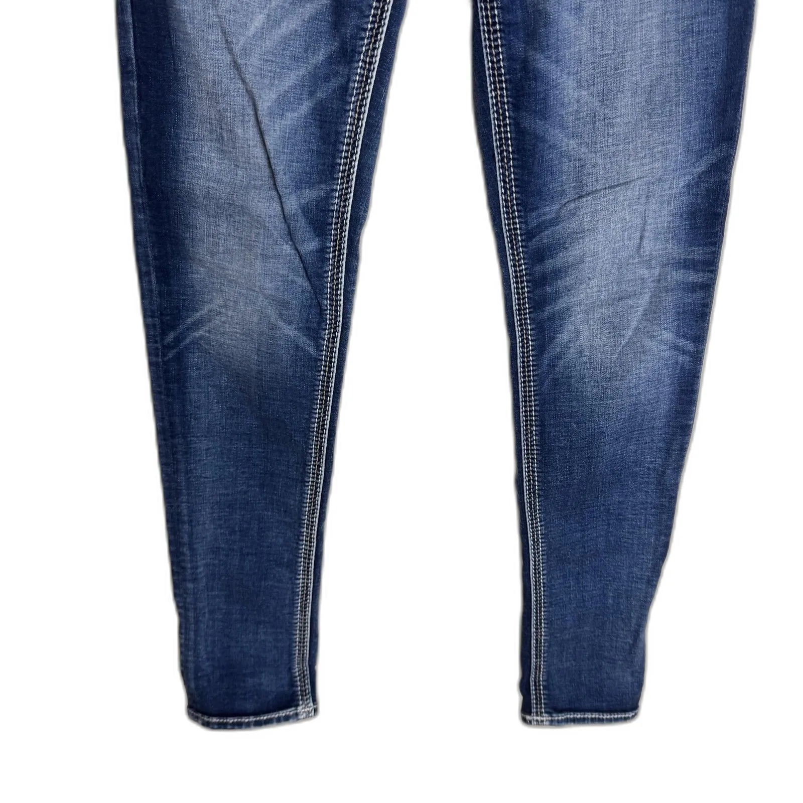 Rock Revival Cherilyn Jeans Womens 29 Blue Skinny Embellished Denim Bling - Image 3
