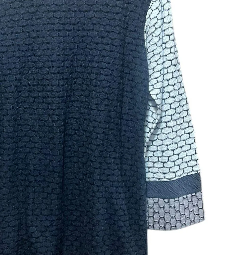 Margaret Winters Dark and Light Gray Print Button Up Cardigan Sweater Size Small Black - Image 11