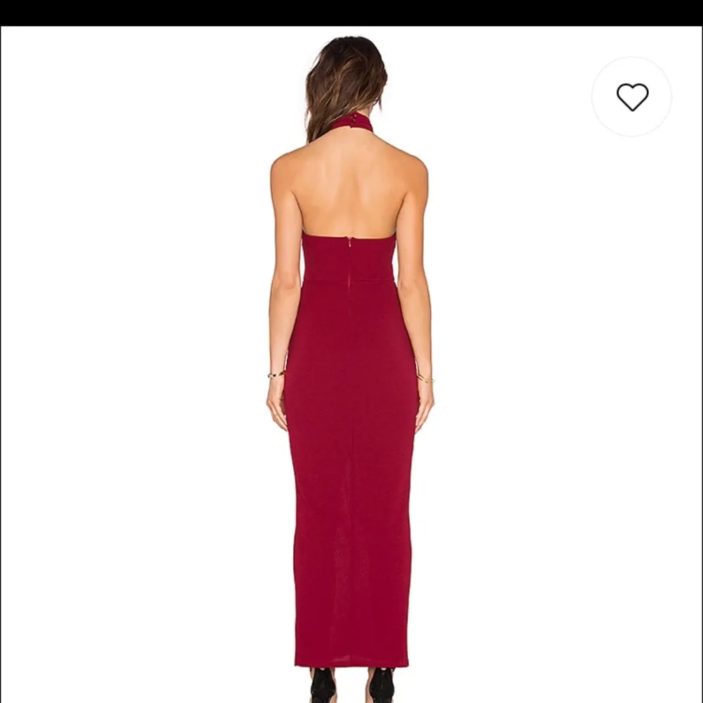 Wine colored front cross maxi dress in size XS - Image 2