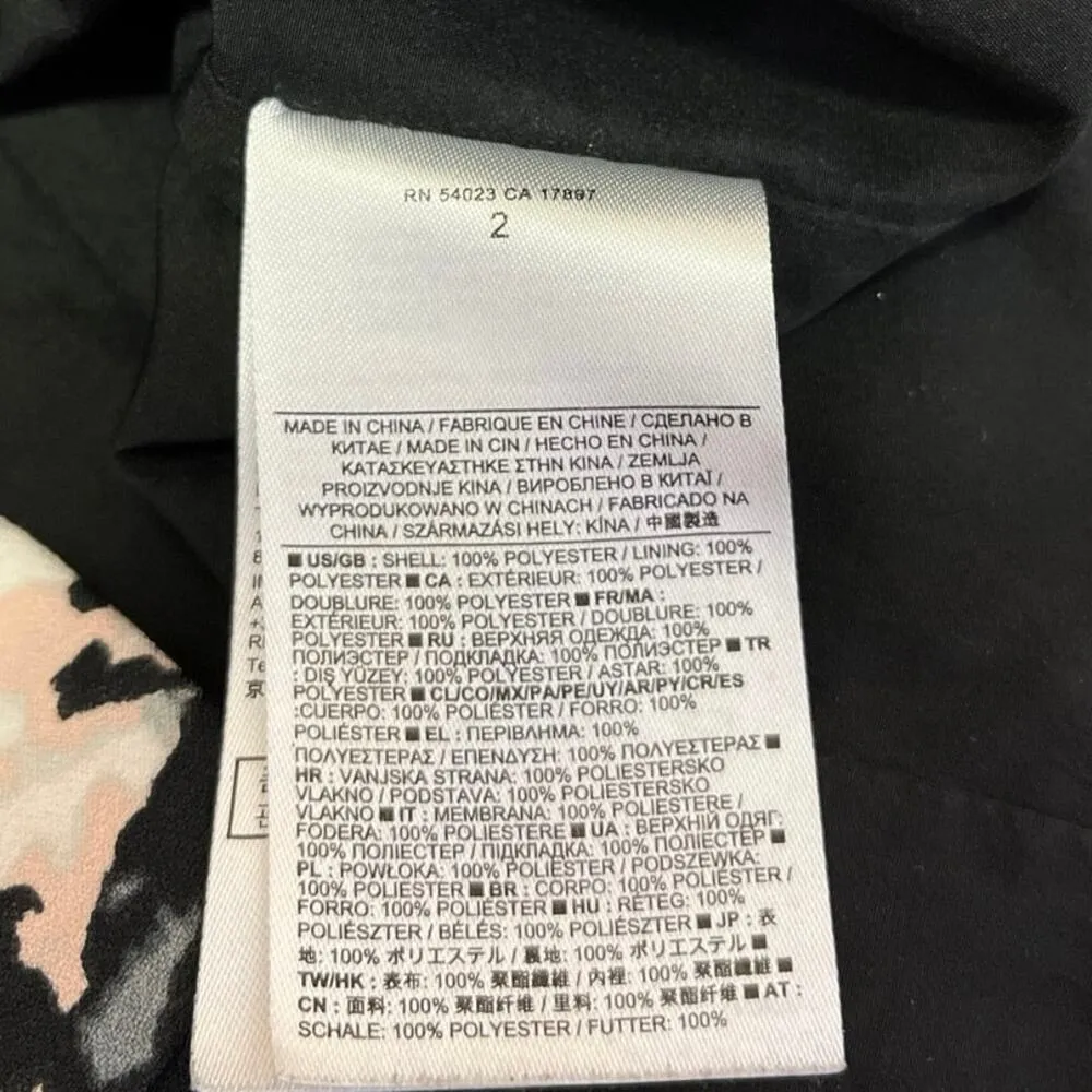 Banana Republic Black Multicolor Camo Short Sleeve Mini Pencil Sheath Dress 2 - Image 5