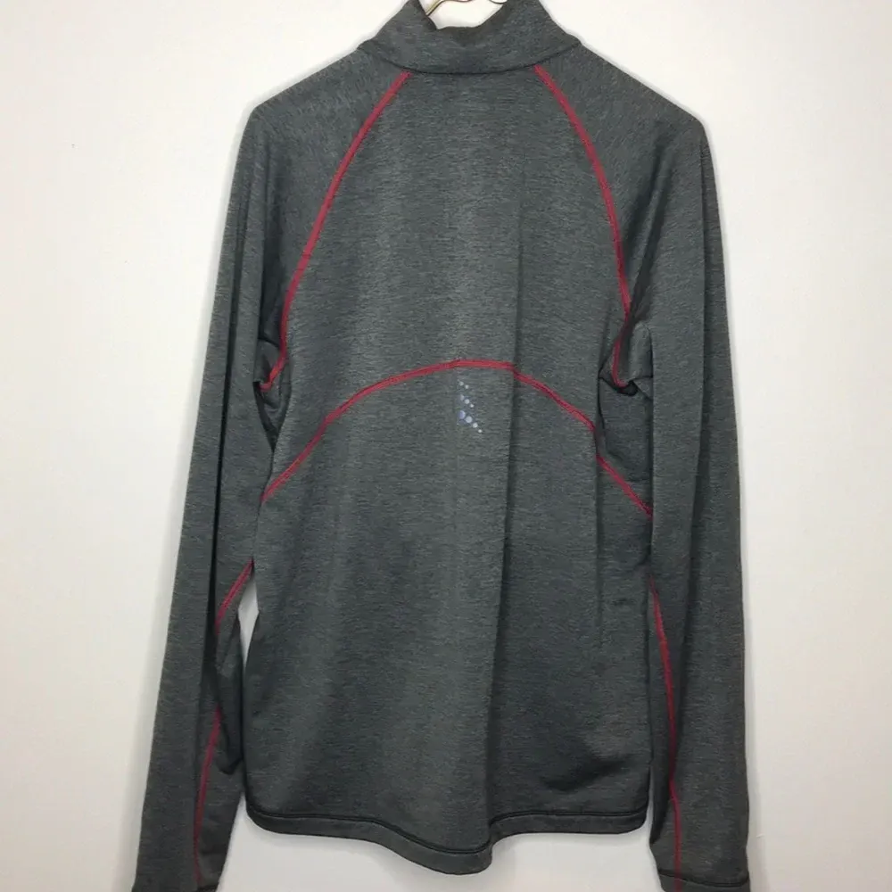 REI Mens Gray with Red Trim Zip Athletic Jacket‎ L Size L - Image 2