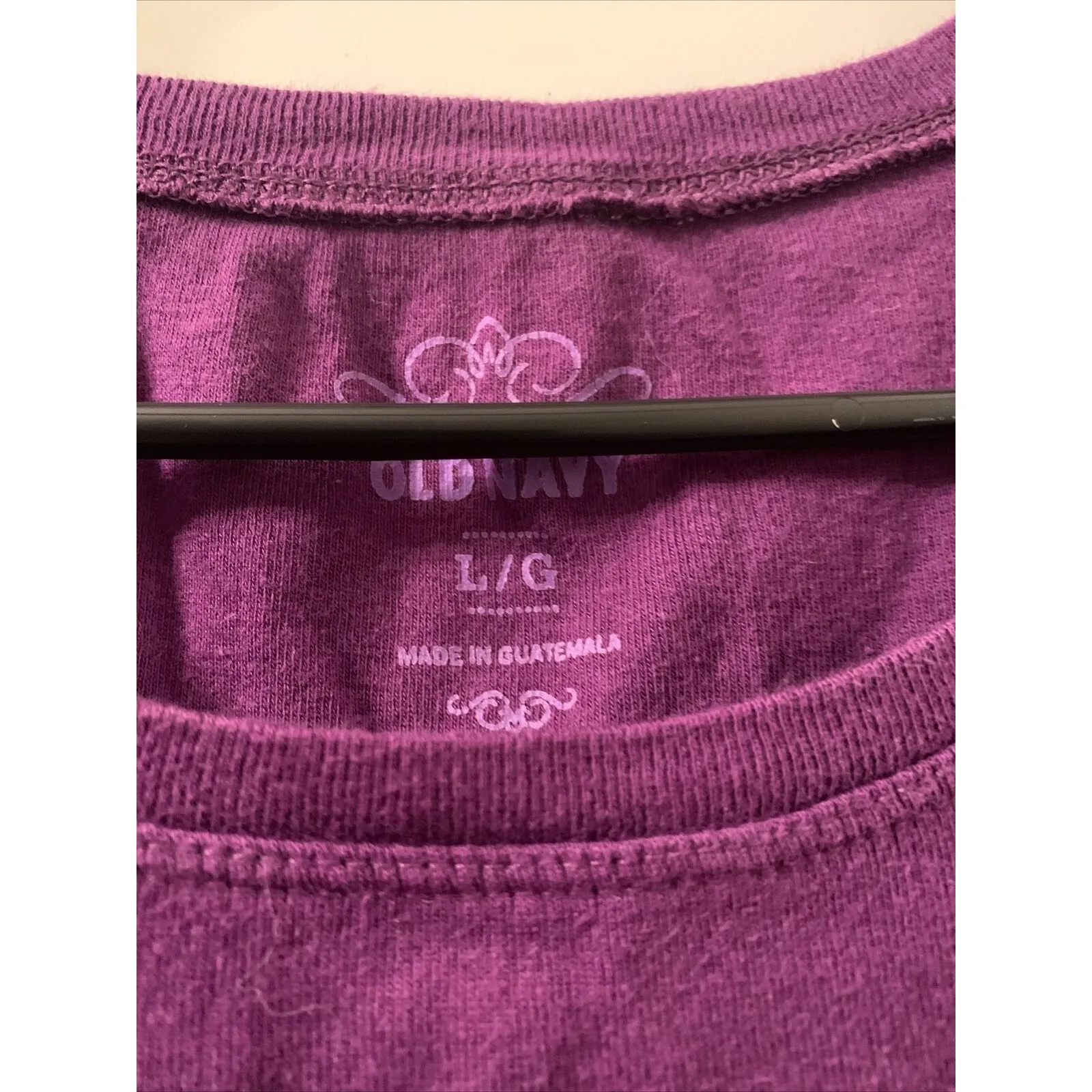 Old Navy Women's Short Sleeve T-Shirt Crew Neck Size Large Purple - Image 4
