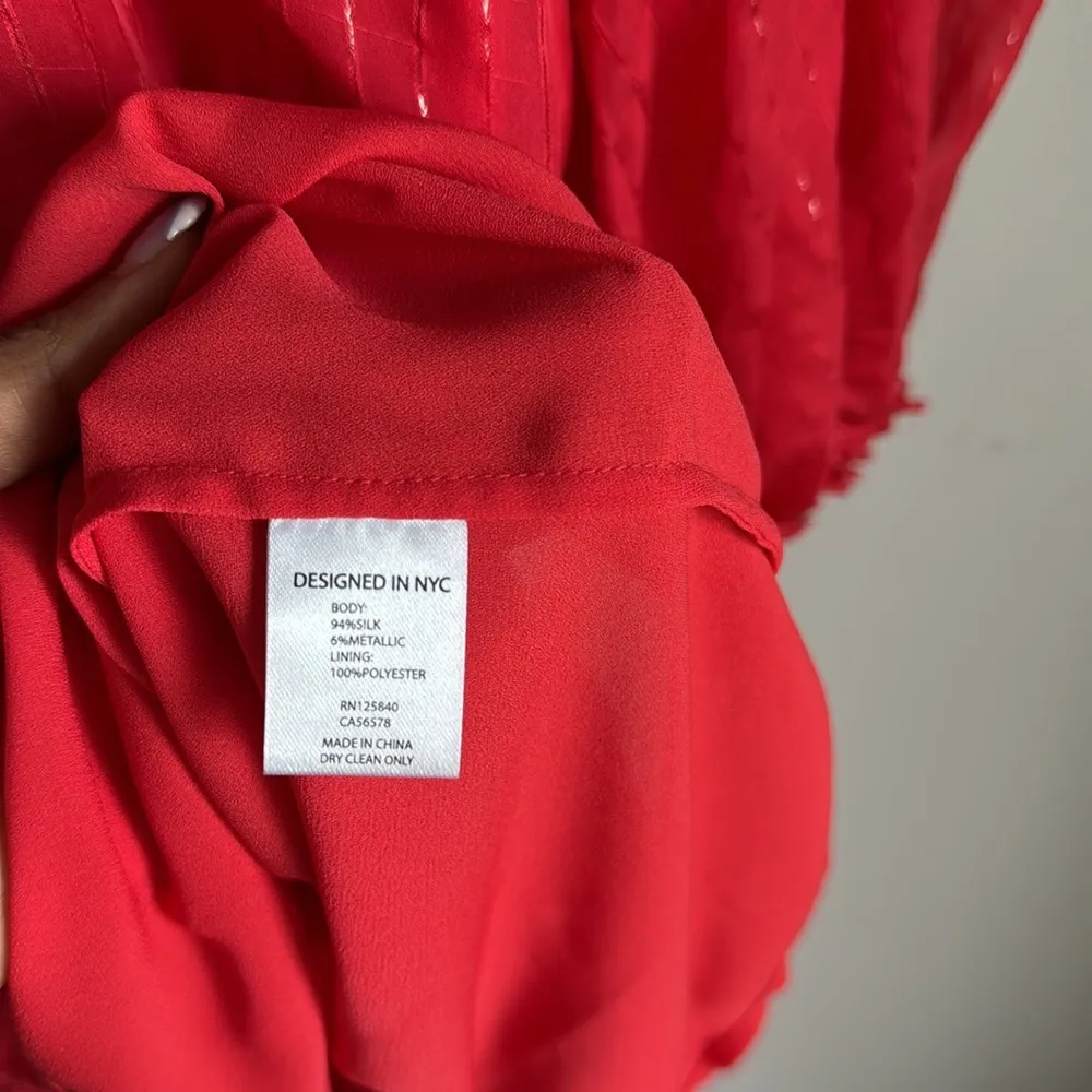 INTERMIX Gianna Striped Silk Midi Dress XS - Image 8