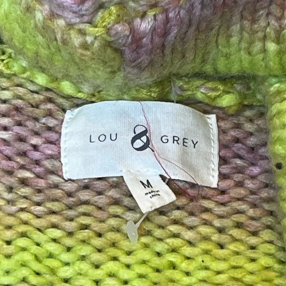 Lou & Grey Ombre Yellow Pink Hoodie Tunic Sweater SZ M Lagenlook Hooded Beach - Image 10