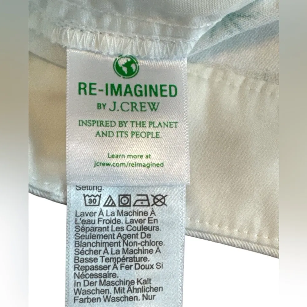 J.Crew 3.5” Palm Tree Classic Chino Short Women’s Size 2 White Green NEW - Image 6