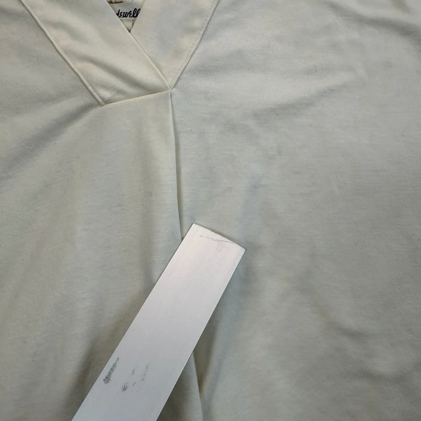 Madewell Tank Top Layered Hem V-Neck Sleeveless Casual Comfy Beige Size M READ‎ - Image 5