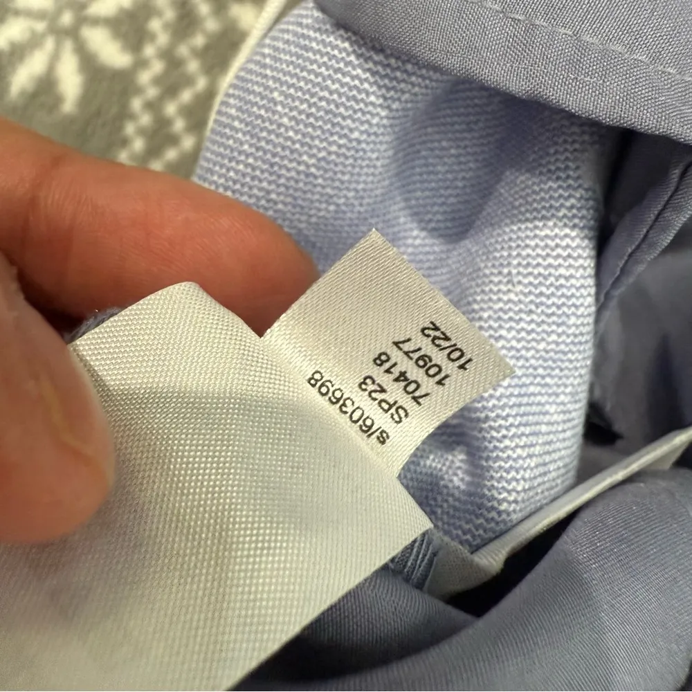 Ann Taylor The Wide Leg Dress Pant Crepe In Light Blue Textured Size 16 Workwear - Image 9