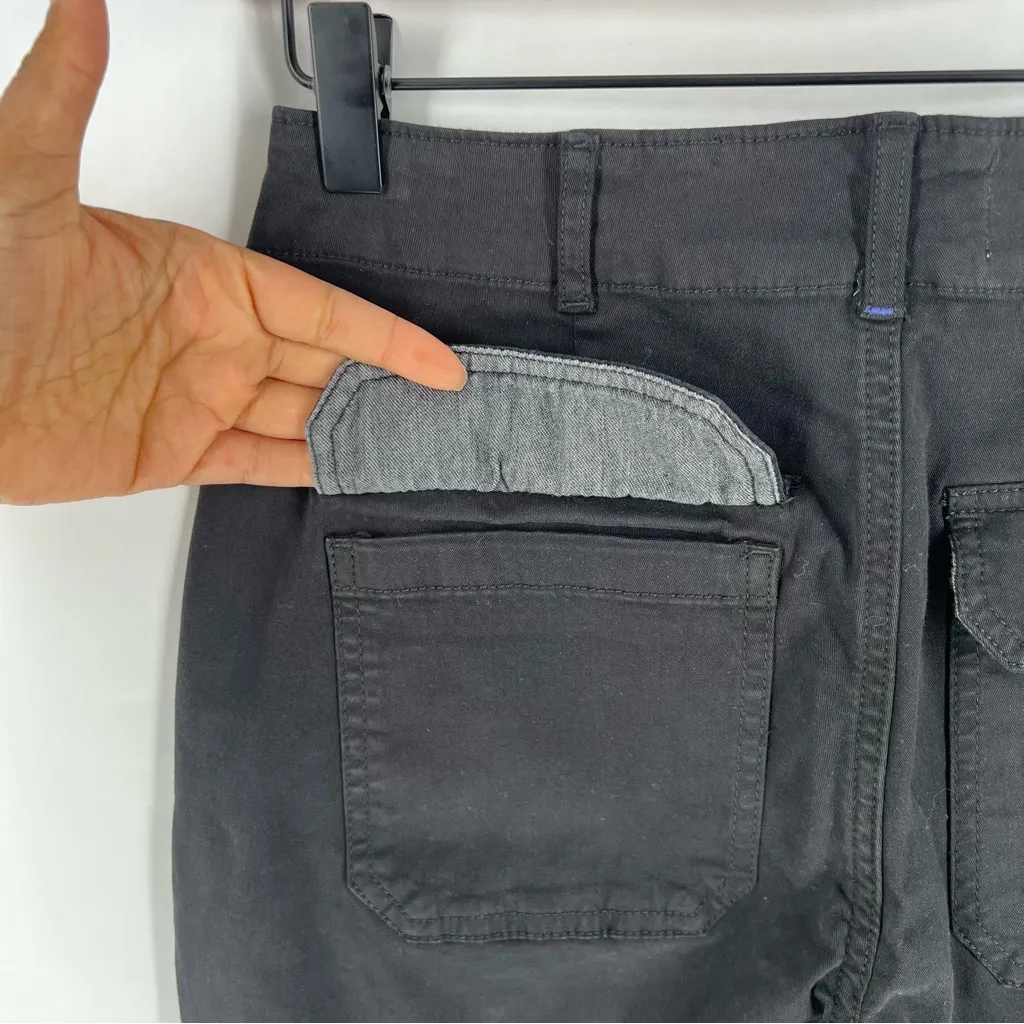 Anthropologie Pilcro Slim Straight Utility Pants Crop Cutoff Raw‎ Hem Stretch - Image 9