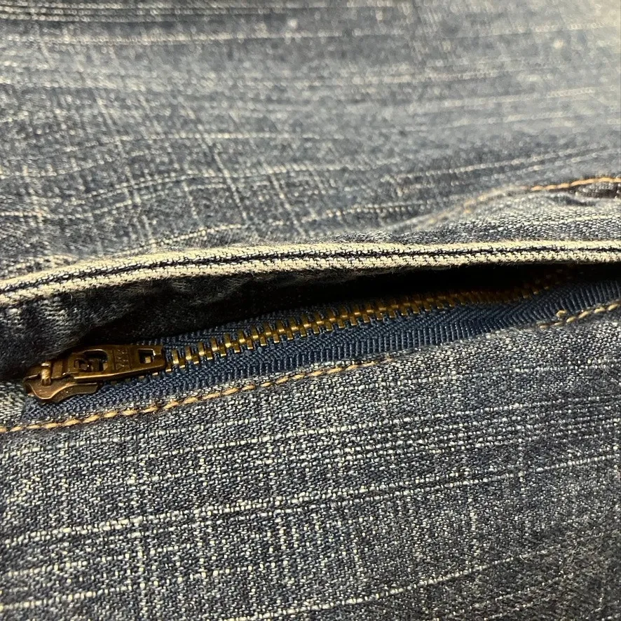 Mountain Lake Jean Company Raw Edge Womens 14 Jeans Flare 100% Cotton‎ 80's Blue - Image 8