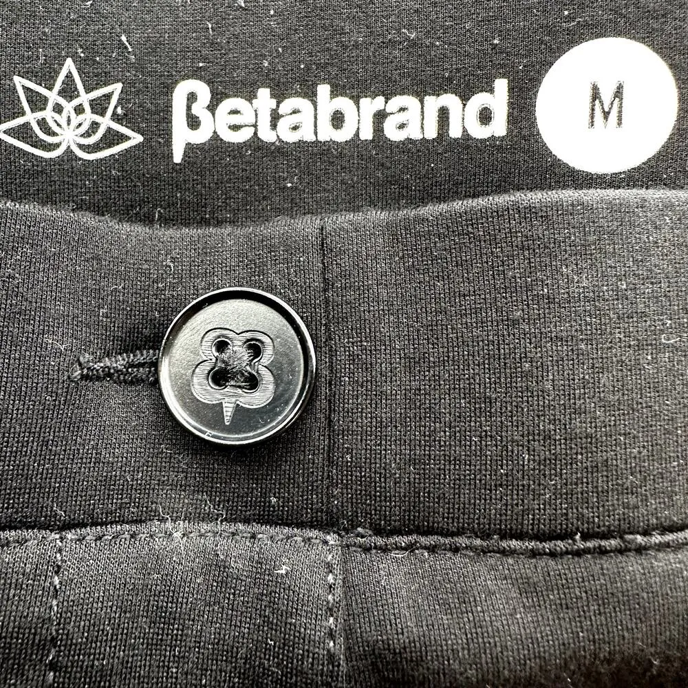 Betabrand Skinny-Leg Two-Pocket Dress Pant Yoga Pants Ankle Stretch Black Medium - Image 3