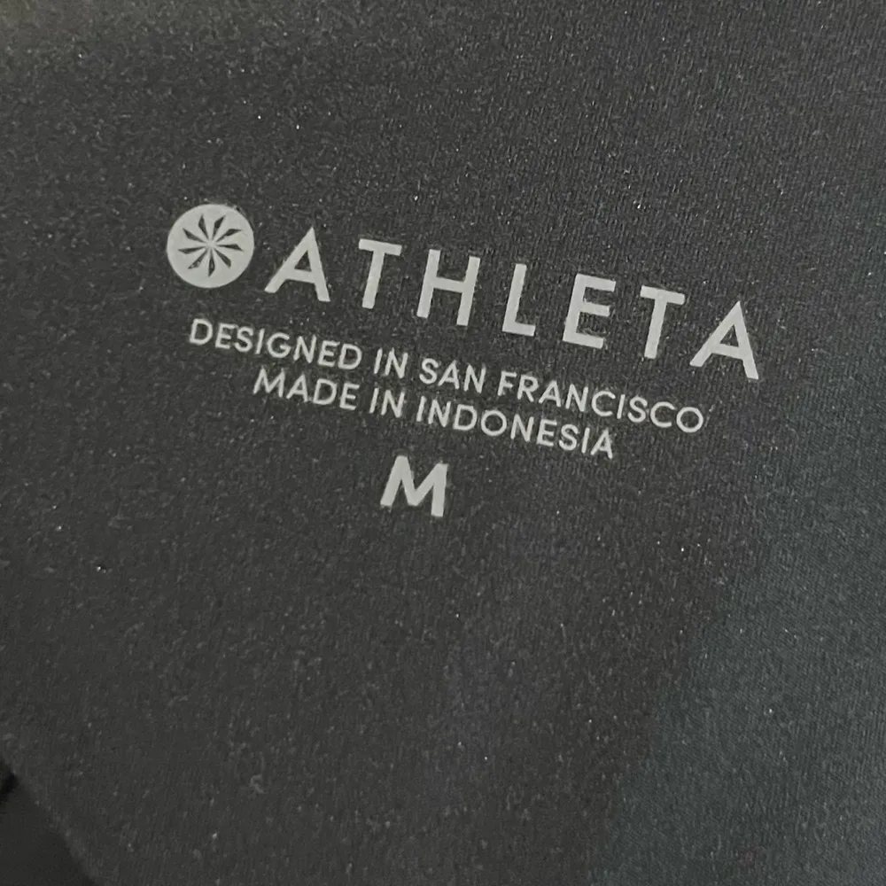 Athleta Black Compression Lined Athletic Running Shorts M - Image 3
