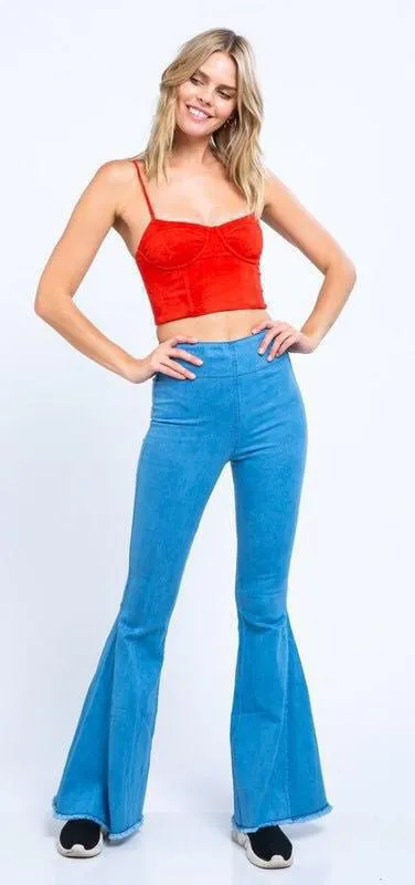 Skylar + Madison Elastic Waist Flare Jeans - Image 5