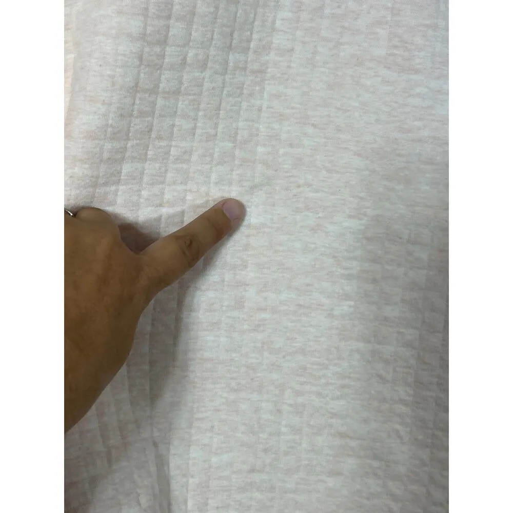 T by Talbots Sweatshirt XL Petal Pink Quilted Cotton Snap High Neck - Image 4