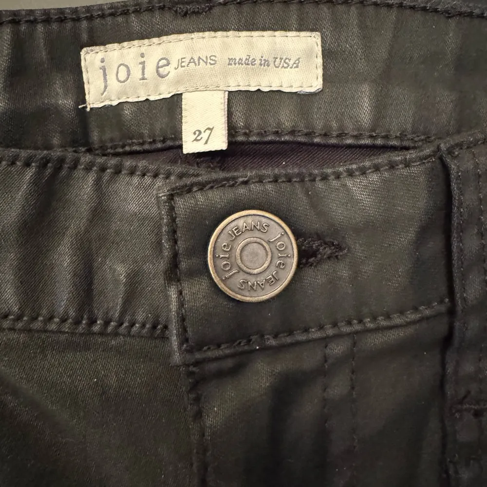 Joie Women's Park Skinny B Zipper Pants Women’s Black Coated Denim Size 27 - Image 10