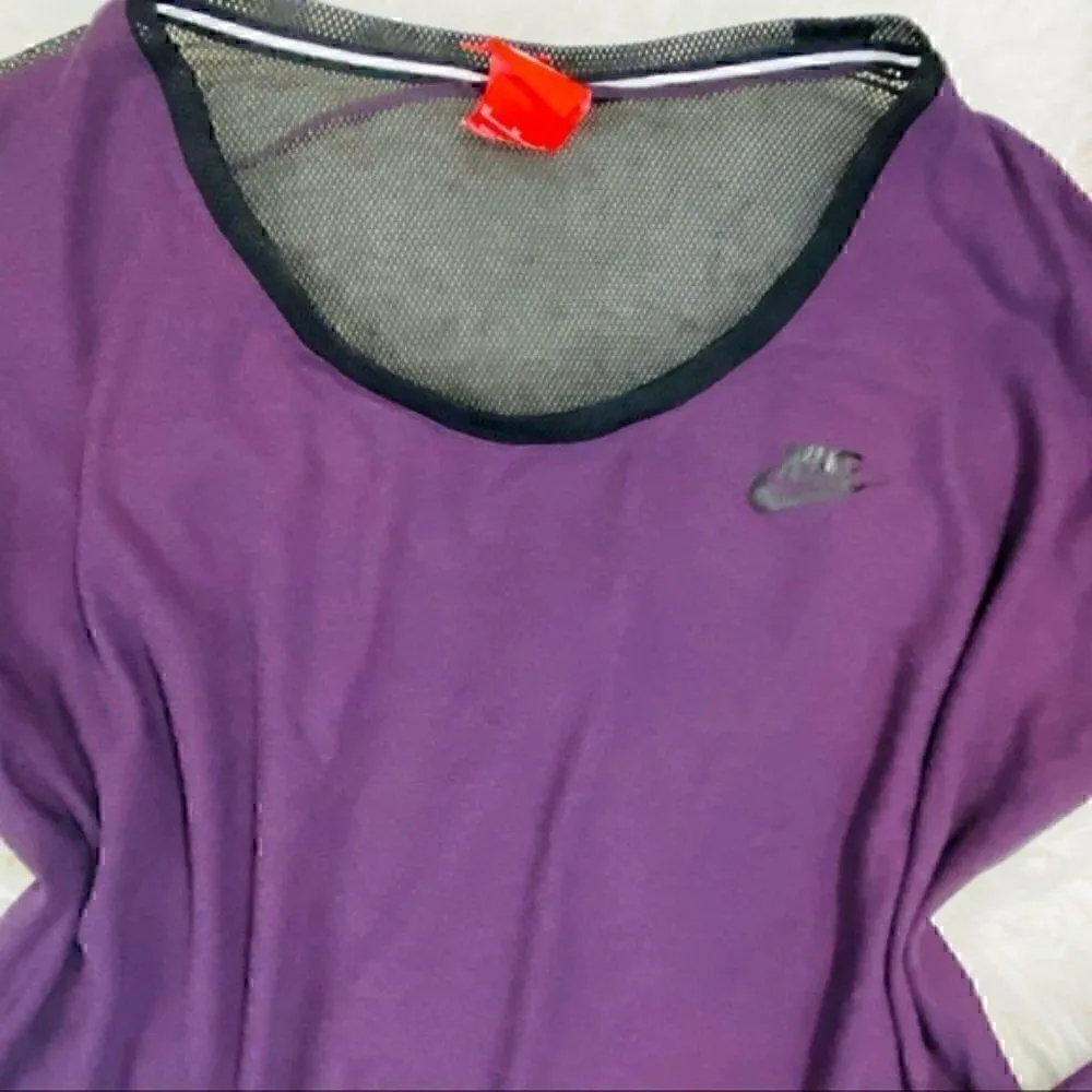 Nike purple and black mesh top M - Image 10