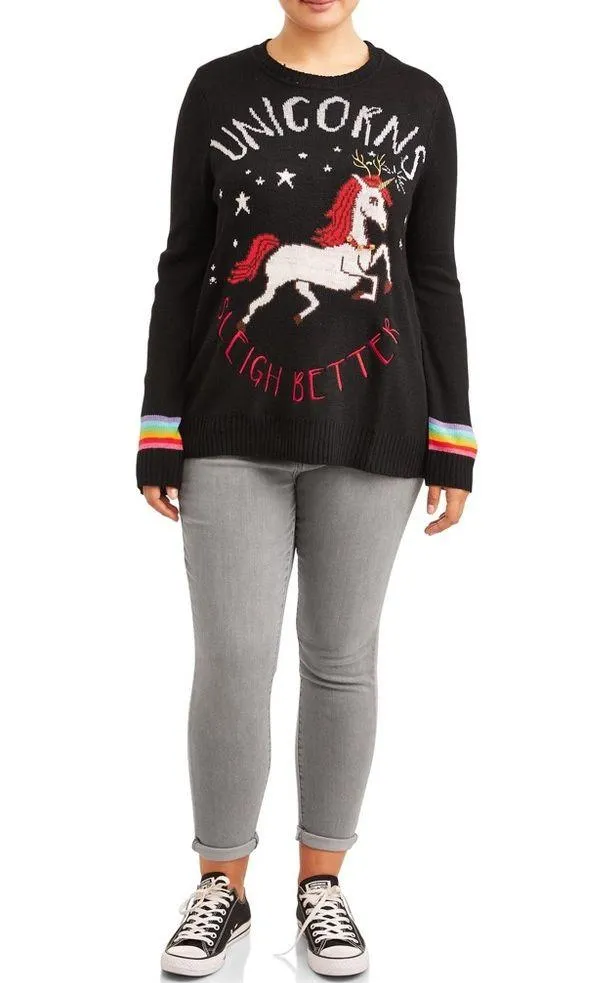 Self Esteem 2-Pc Crewneck Christmas Sweater w/Infinity Scarf, Size M New w/Tag - Image 12