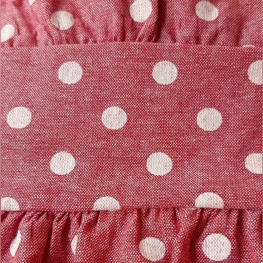 Pink-Red & White Polka Dot A-Line Short Sleeves Pinup Style ModCloth Dress NEW - Image 6