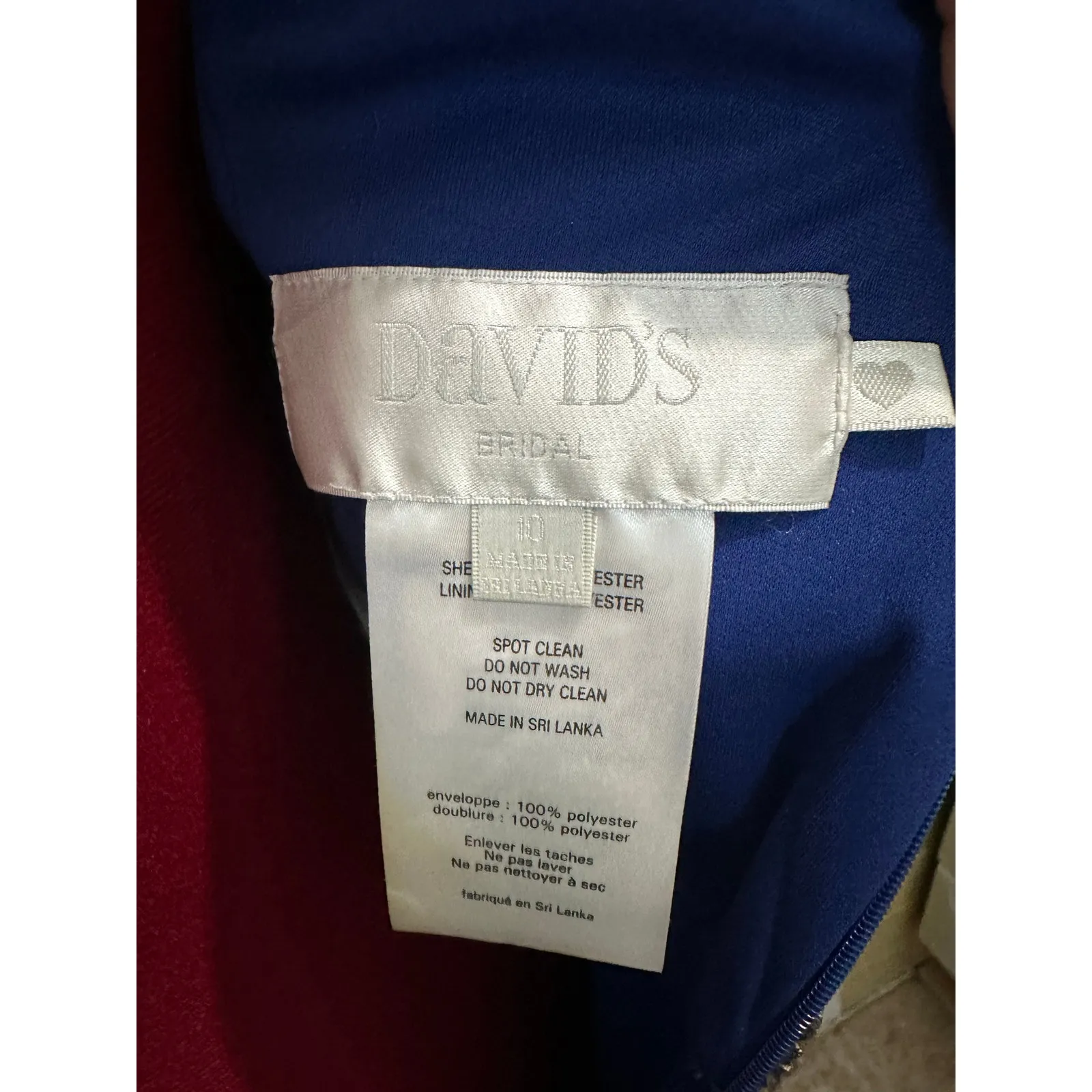 David’s Bridal Cobalt Blue Rhinestone Waist Bridesmaid Formal Dress 10 L W11092 - Image 11