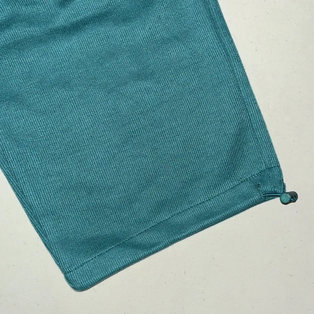 Halara NWT Size L Teal Waffle Knit Toggle Hemline Pull-On Sweatpants Pants - Image 4