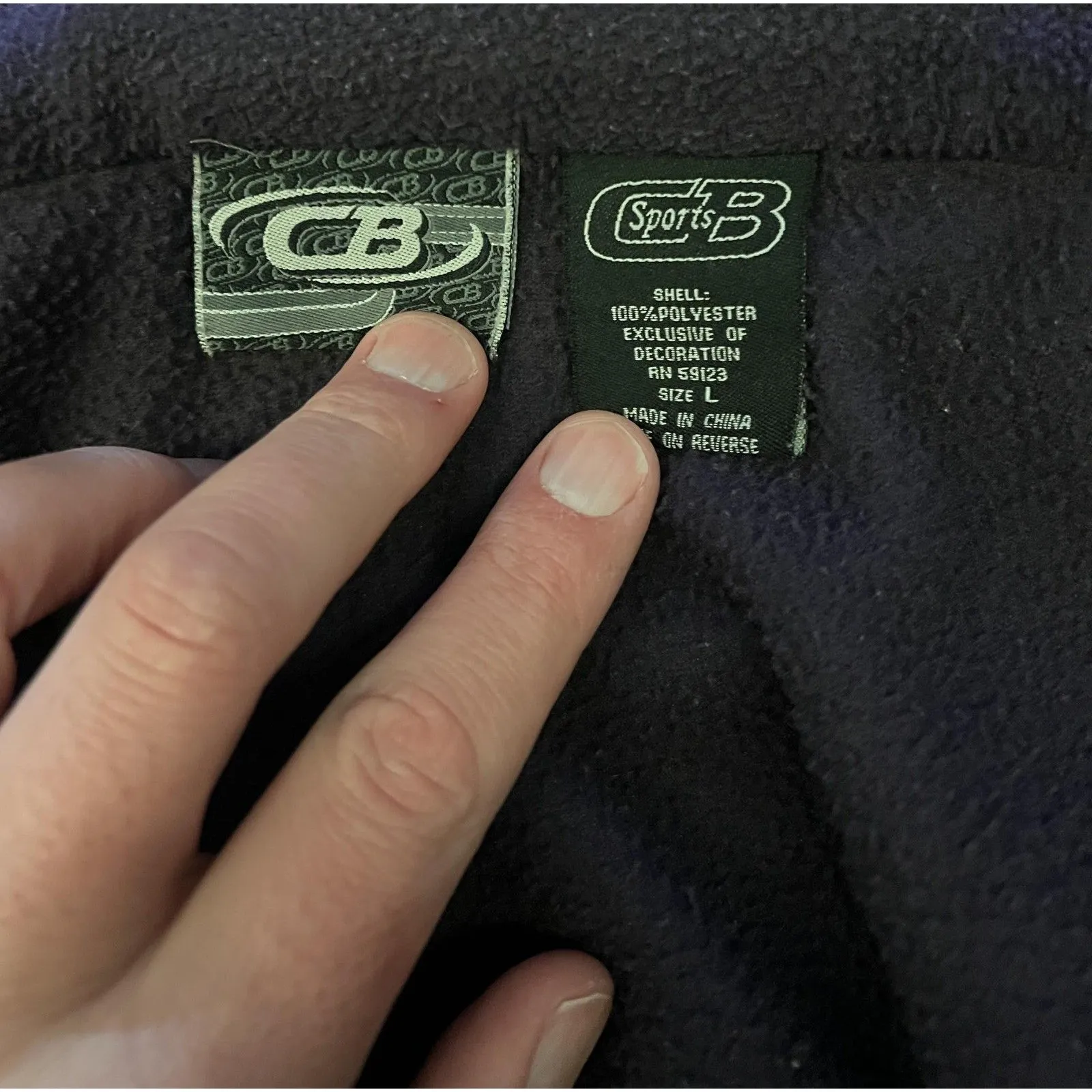 CB Sports Jacket Womens Large Purple Gray Fleece Quilted Full Zip Outdoor - Image 9