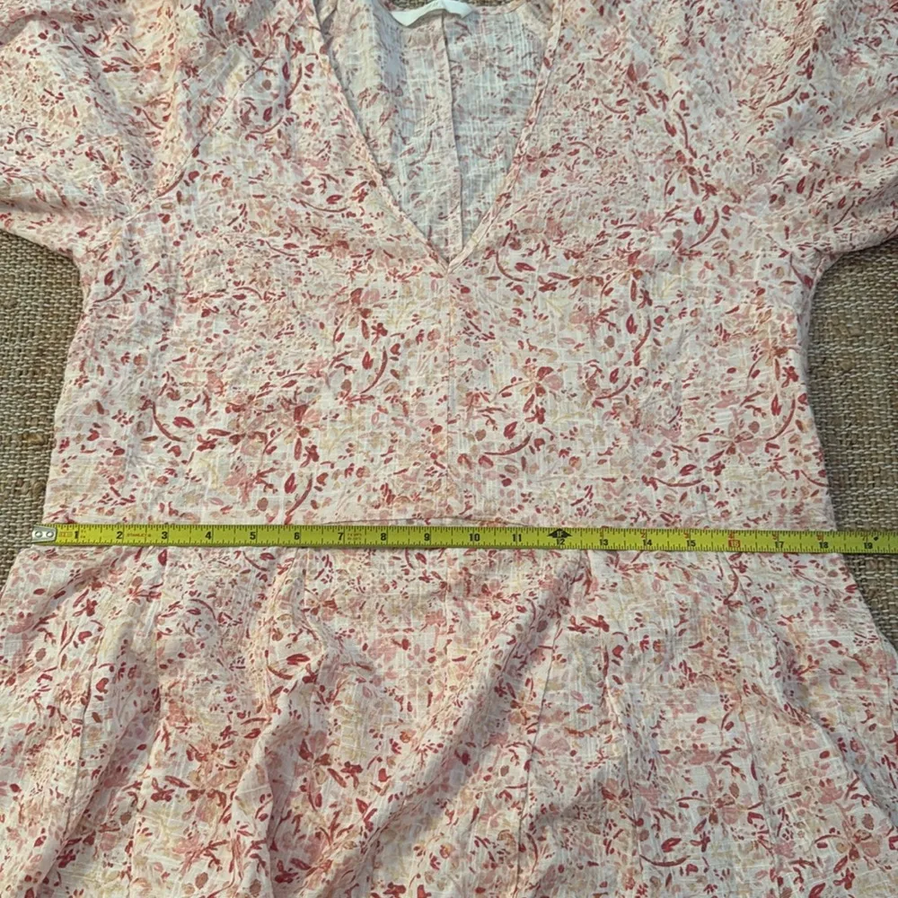 H&M Pink Floral Flared Skirt Dress - Image 6