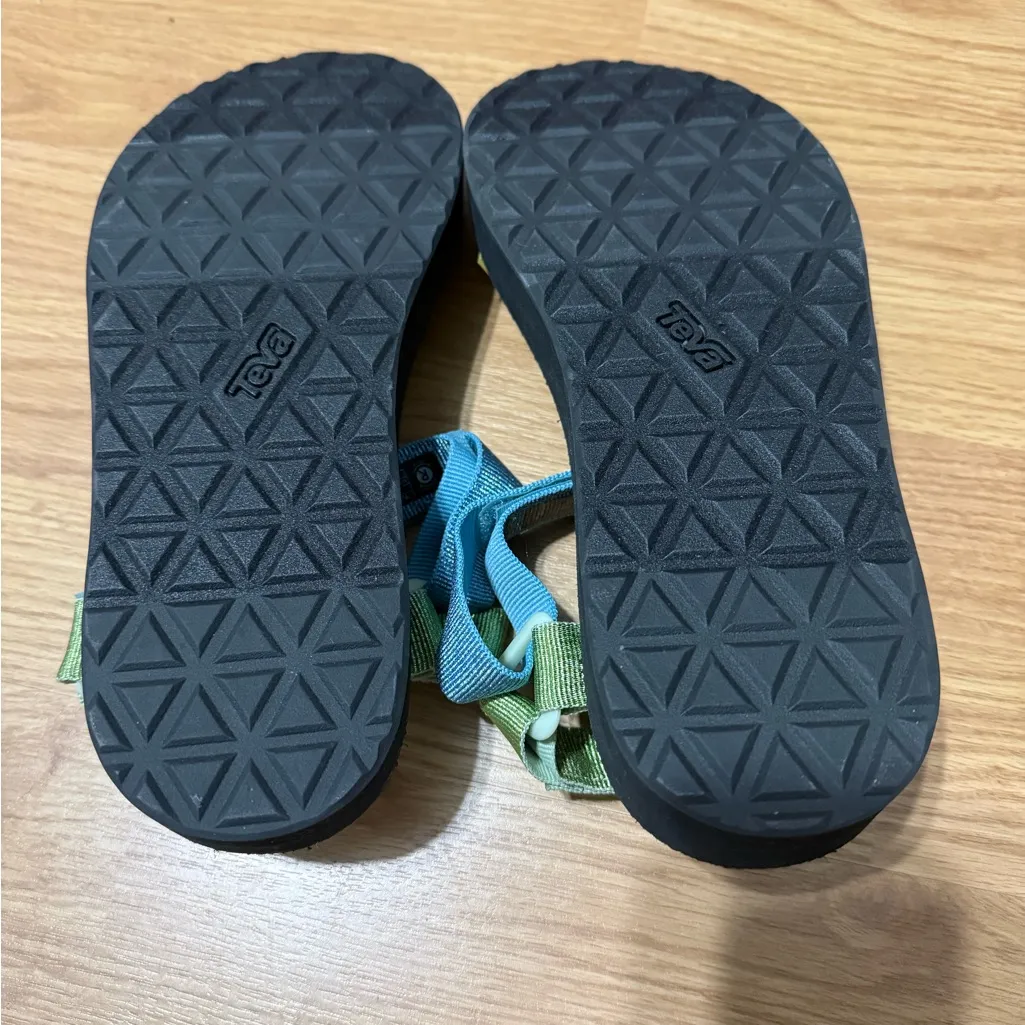 Teva Women's Midform Sandals Multicolor Black Blue Green Yellow | 8 - Image 7