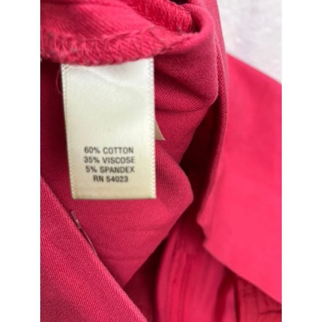 BANANA REPUBLIC Womens Pencil Skirt Red Cotton Blend Size 10 Knee Length - Image 8