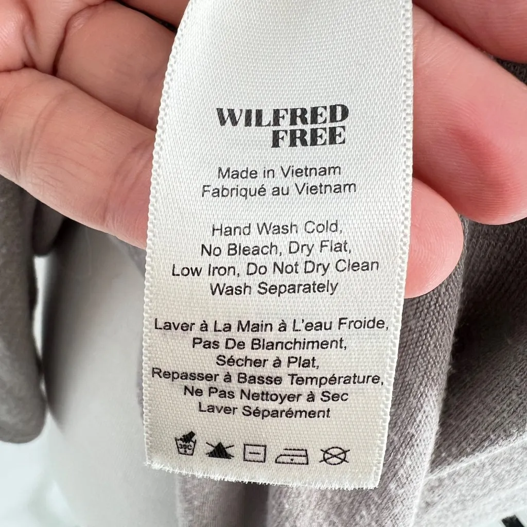 Wilfred Free Aritzia Knit V-Neck Top Lightweight Loose Fit Gray Size Large - Image 12