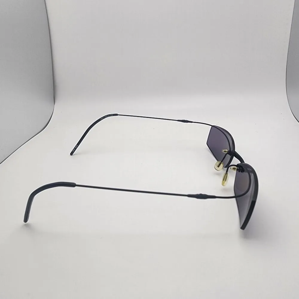 Macarius Matte Black Rimless Sunglasses - Image 6