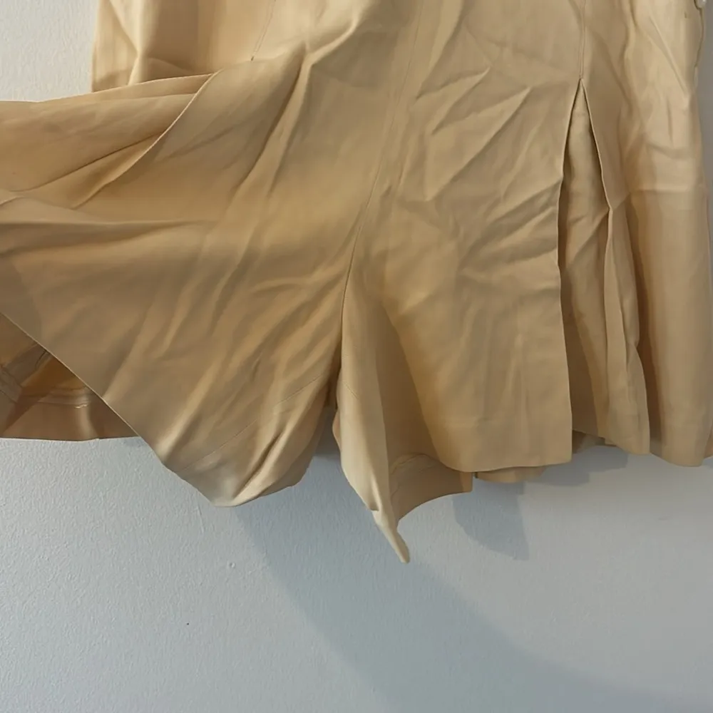 Vintage Ralph Lauren White Beige Pleated Front High Waisted Shorts Size 12 - Image 2