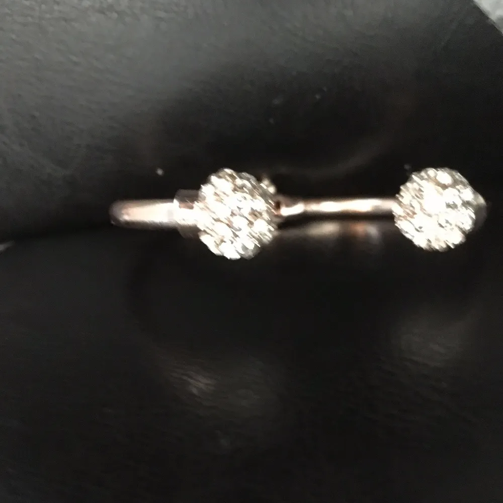 2 Rose Gold Pave Crystals & Pearls Bangles - Image 2