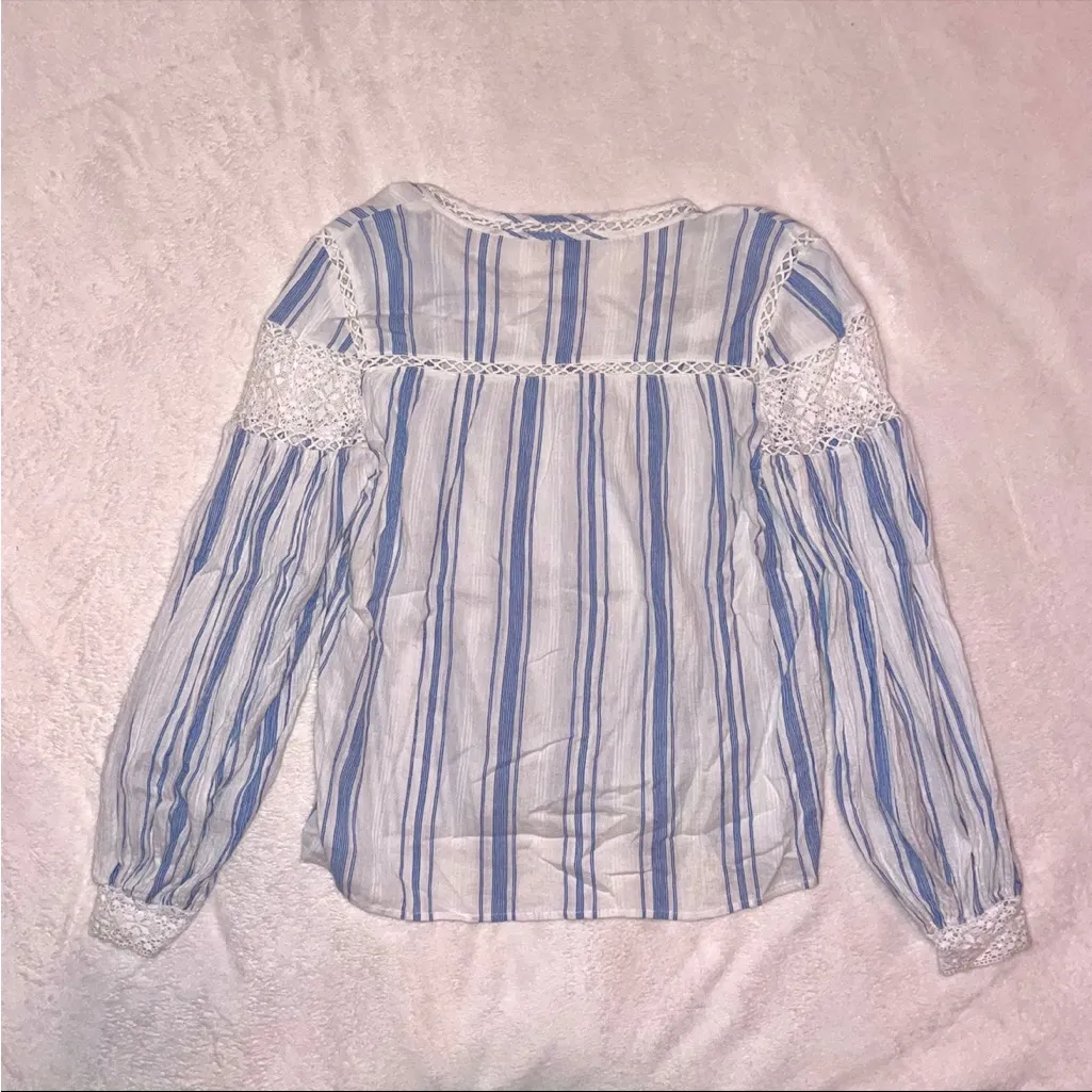 LOVESACKFANCY Striped Prairie Peasant Blouse size XS - Image 11