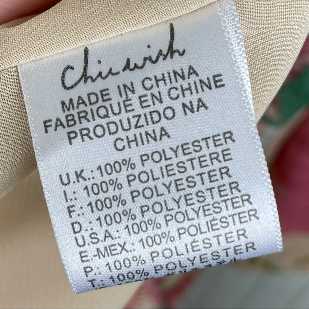 NEW Chicwish Spring Scenery Floral Maxi Dress Pink Nude Women's Size XXL - Image 10