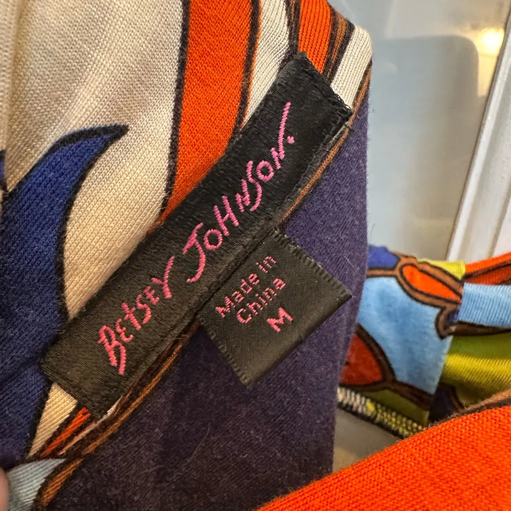 Vintage Betsey Johnson Y2K Rocker Retro Pinup Jersey Stretch Bow Dress Size M - Image 8