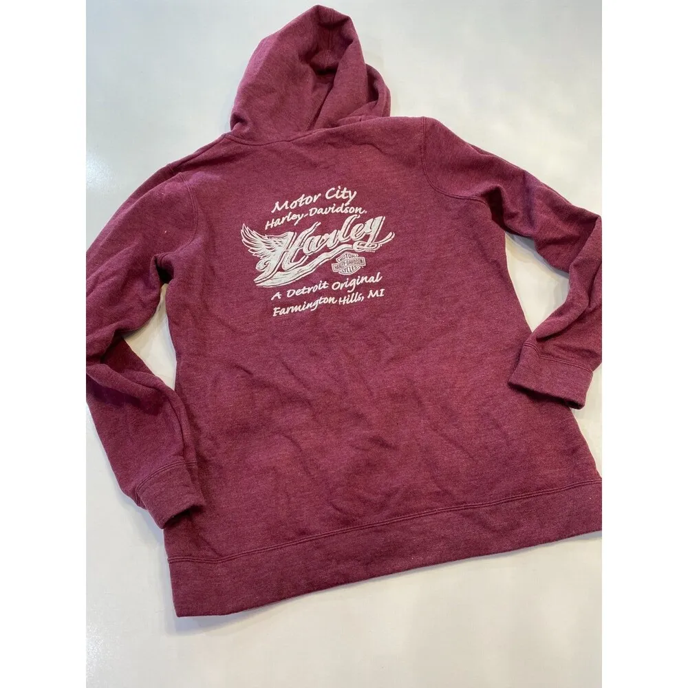 Harley Davidson Ride To Live Pink Sweatshirt Hoodie Size Large Women's - Image 10
