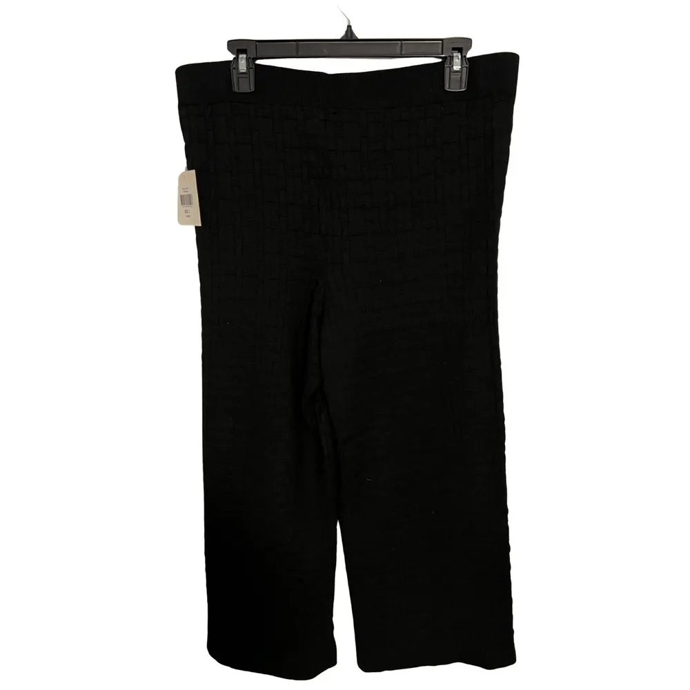 NWT Ellen Tracy Wide Legged Textured Cropped Pants - Image 4