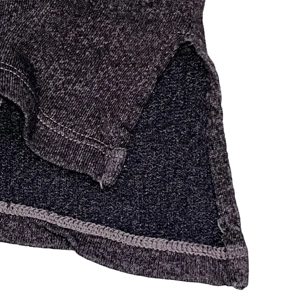 SUNDRY Washed Black Long Sleeve Love Appliqué Top size 1 or Small - Image 3