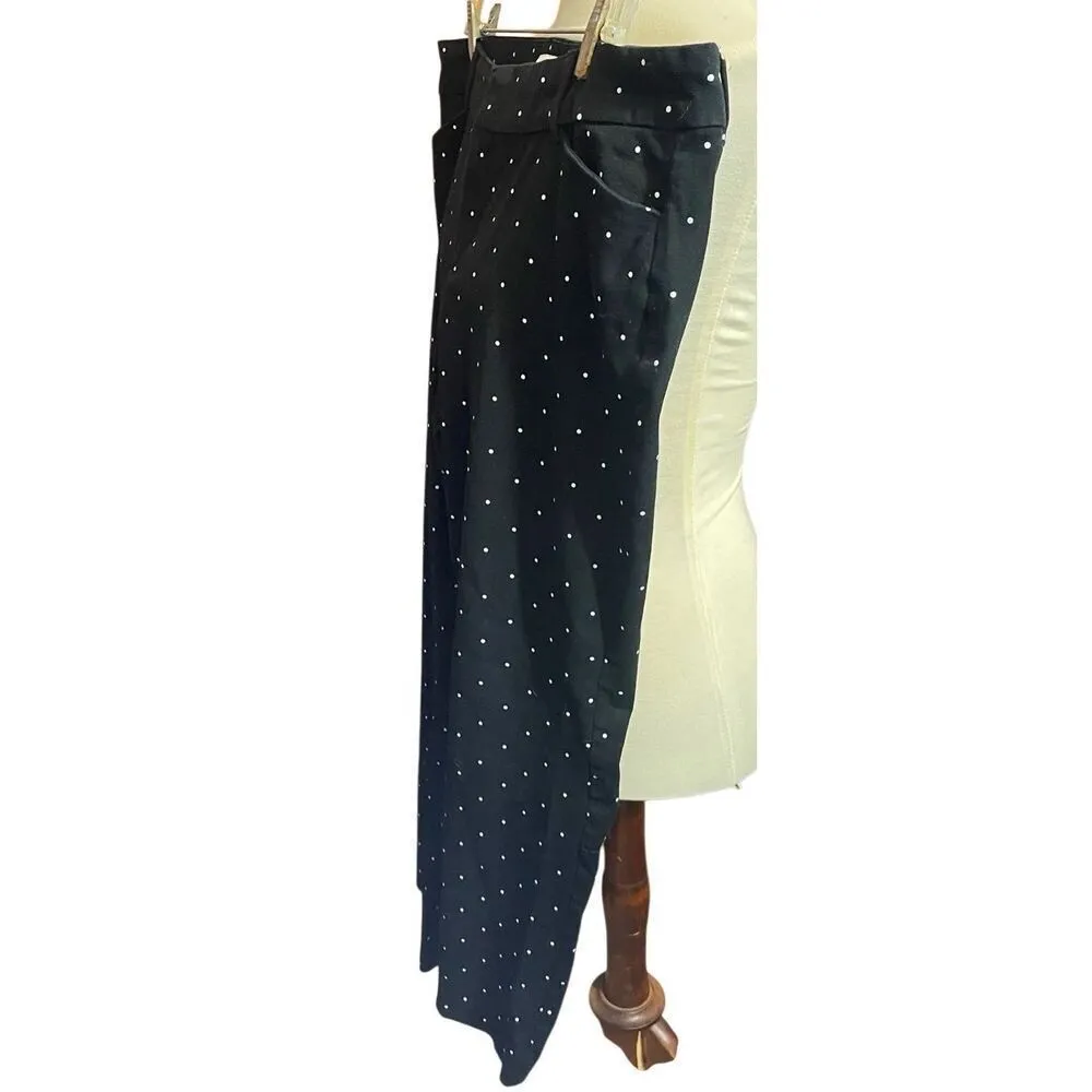 Old Navy Pixie Black & White Polka Dot Pants Size 14 Regular - Image 5