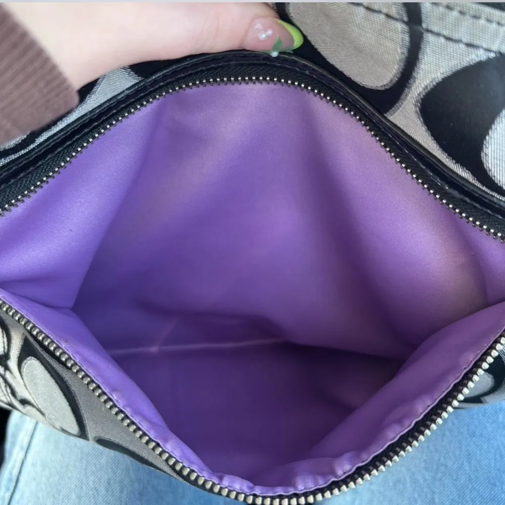 Coach Black and Gray Signature Crossbody Bag - Image 6