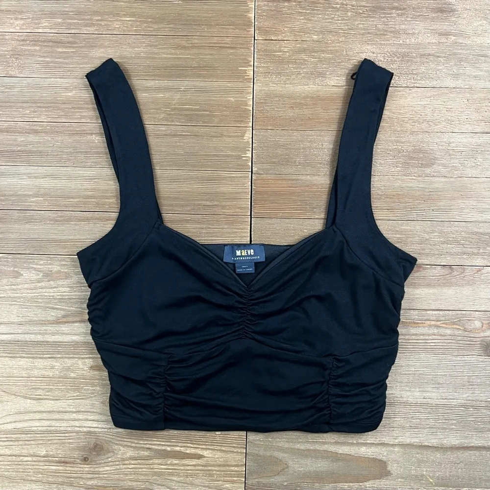 Anthropologie Maeve Ruched Crop Top - Image 5