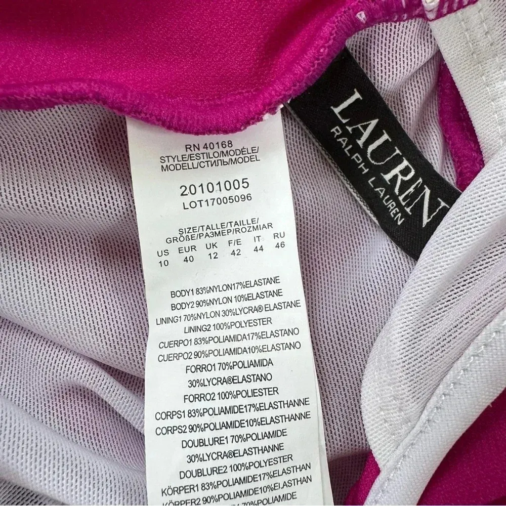 Lauren Ralph Lauren Beach Club Twisted One Piece Swimsuit Magenta Size 10 NWT - Image 10