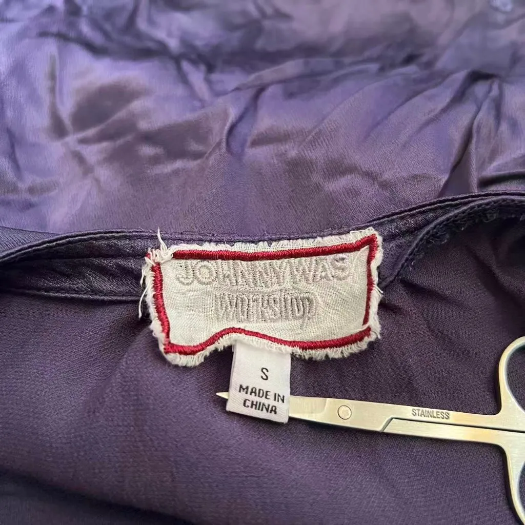 NWOT JOHNNY WAS Tuscan Tiered Floral Embroidered V-neck Maxi Dress Size S - Image 11