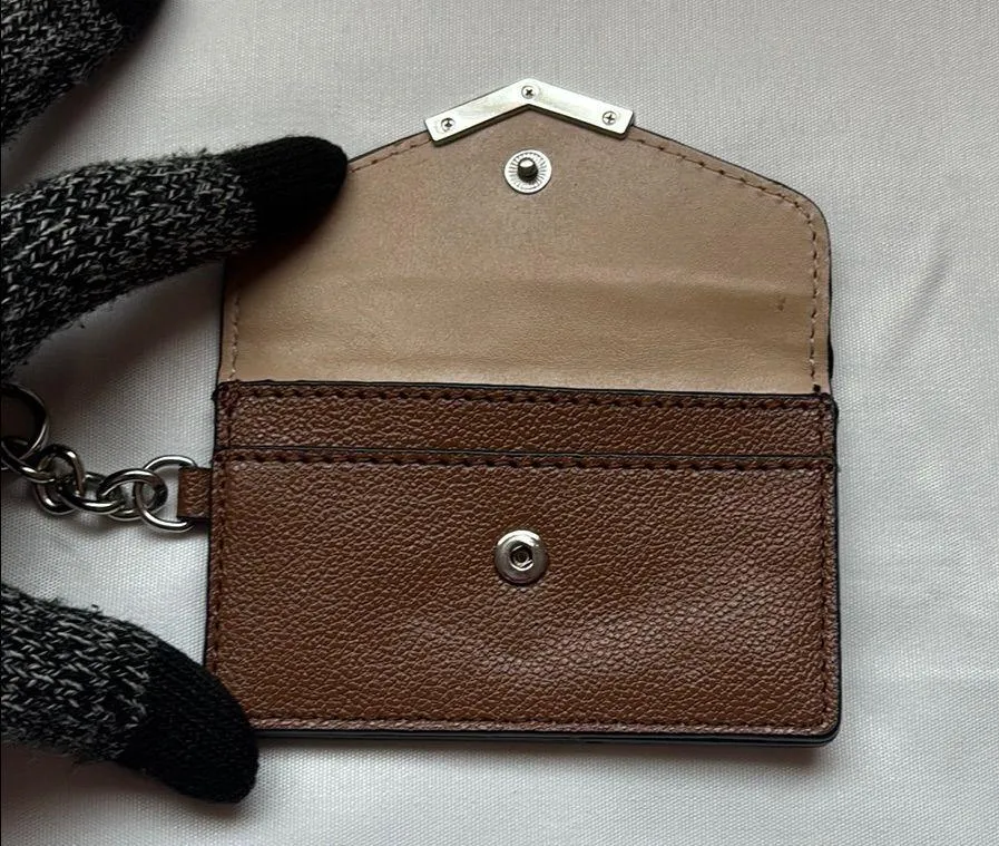 Nine West Leather Card Holder Brown EUC - Image 4