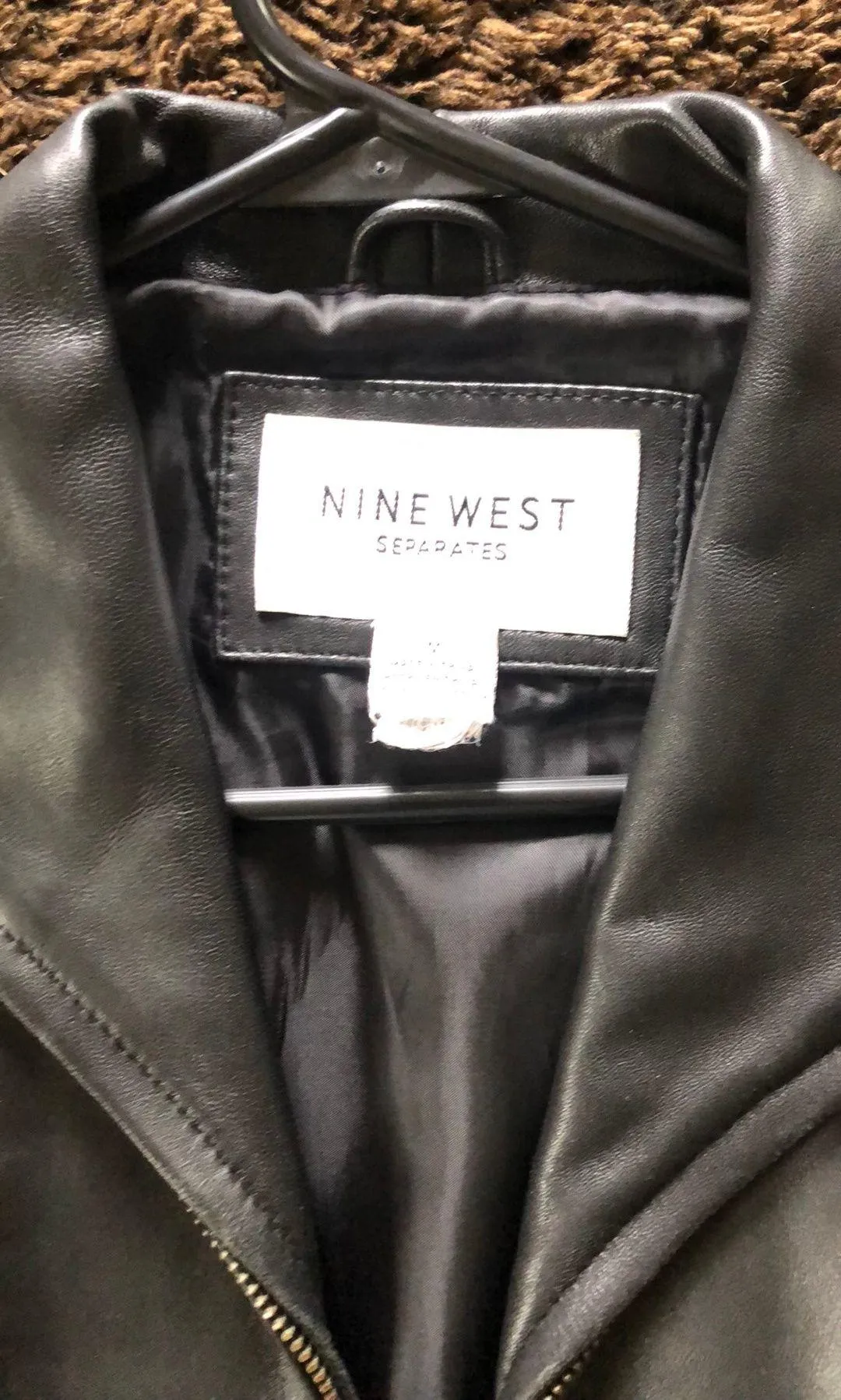 Nine West Black Leather  Jacket Size Medium - Image 3