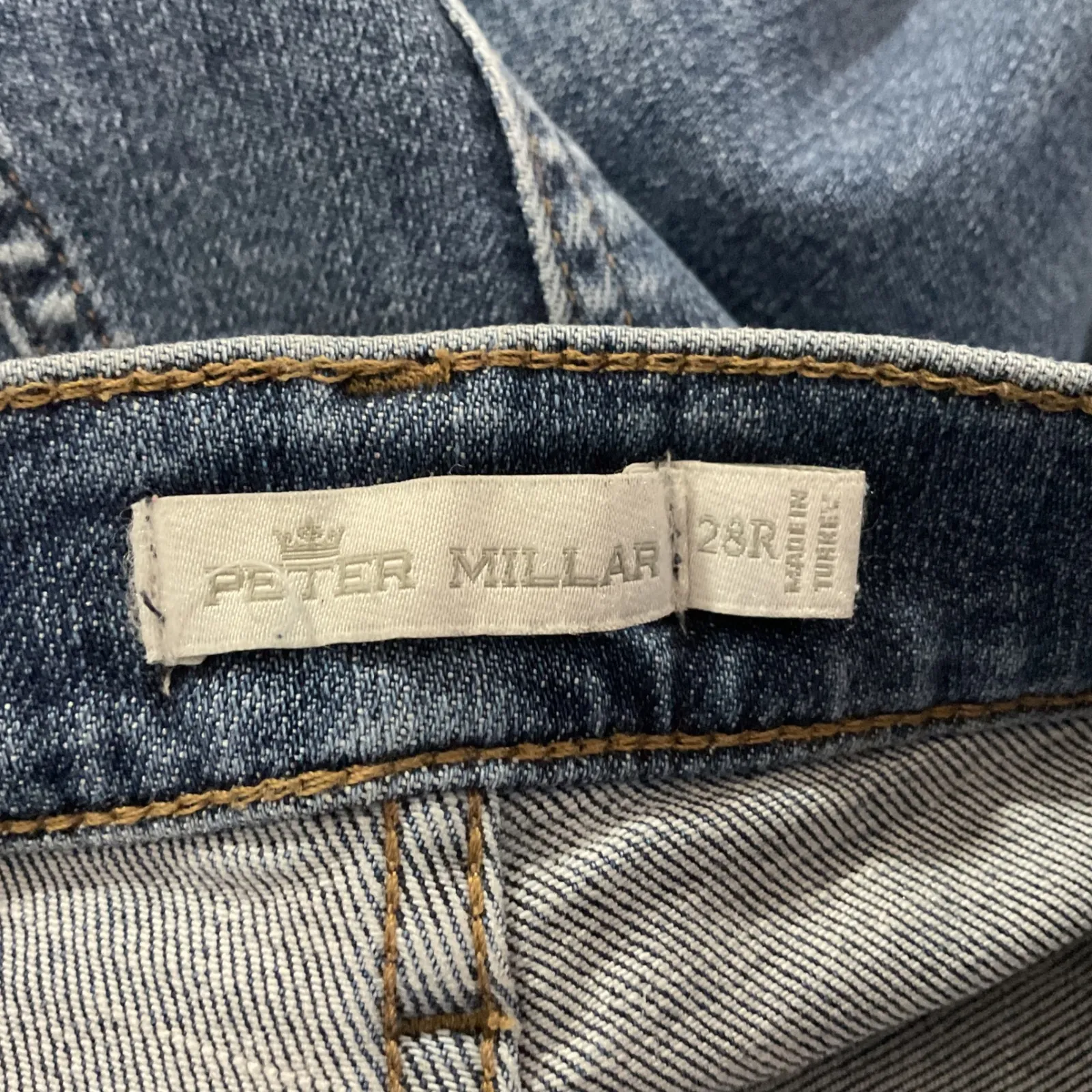 Peter Millar Womens Jeans Blue Straight Leg High Rise Denim Size 28R - Image 5