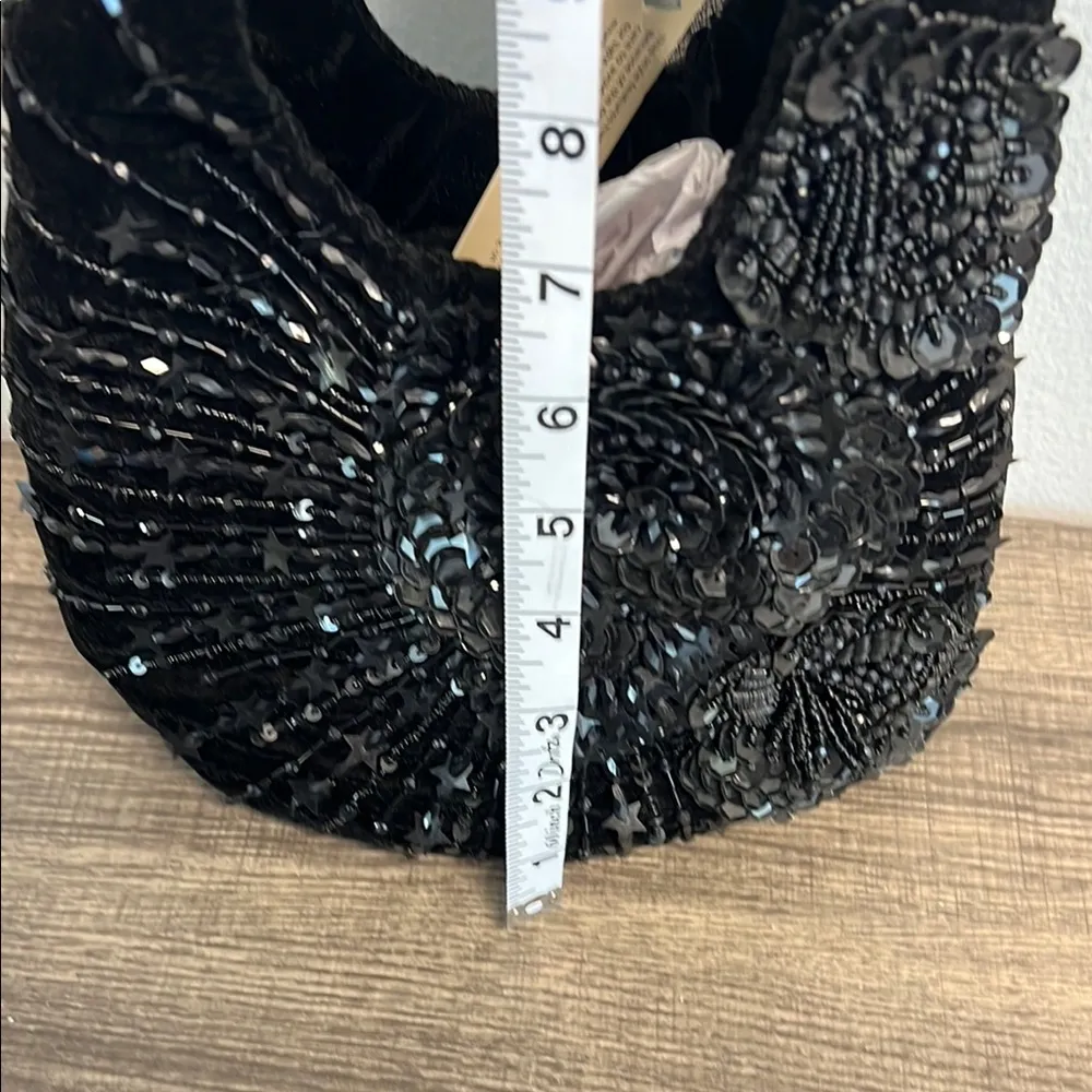 ✨Glamorous Black Sparkle Hobo Bag 🖤🤍 - Image 7